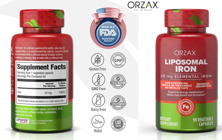 Orzax Liposomal Iron Capsules