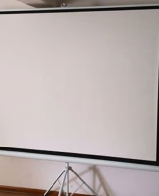 gray or white projector screen