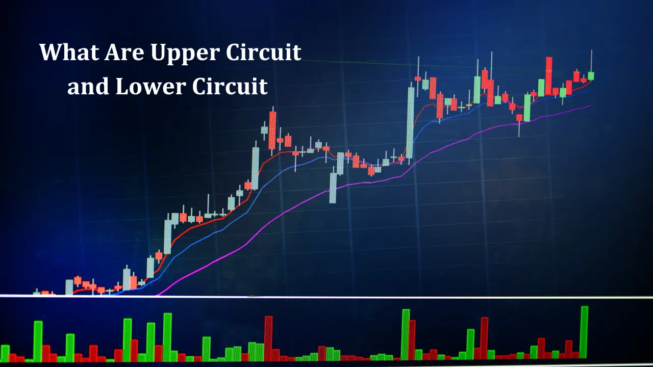 Illustration of rising stock market chart highlighting upper circuit stocks