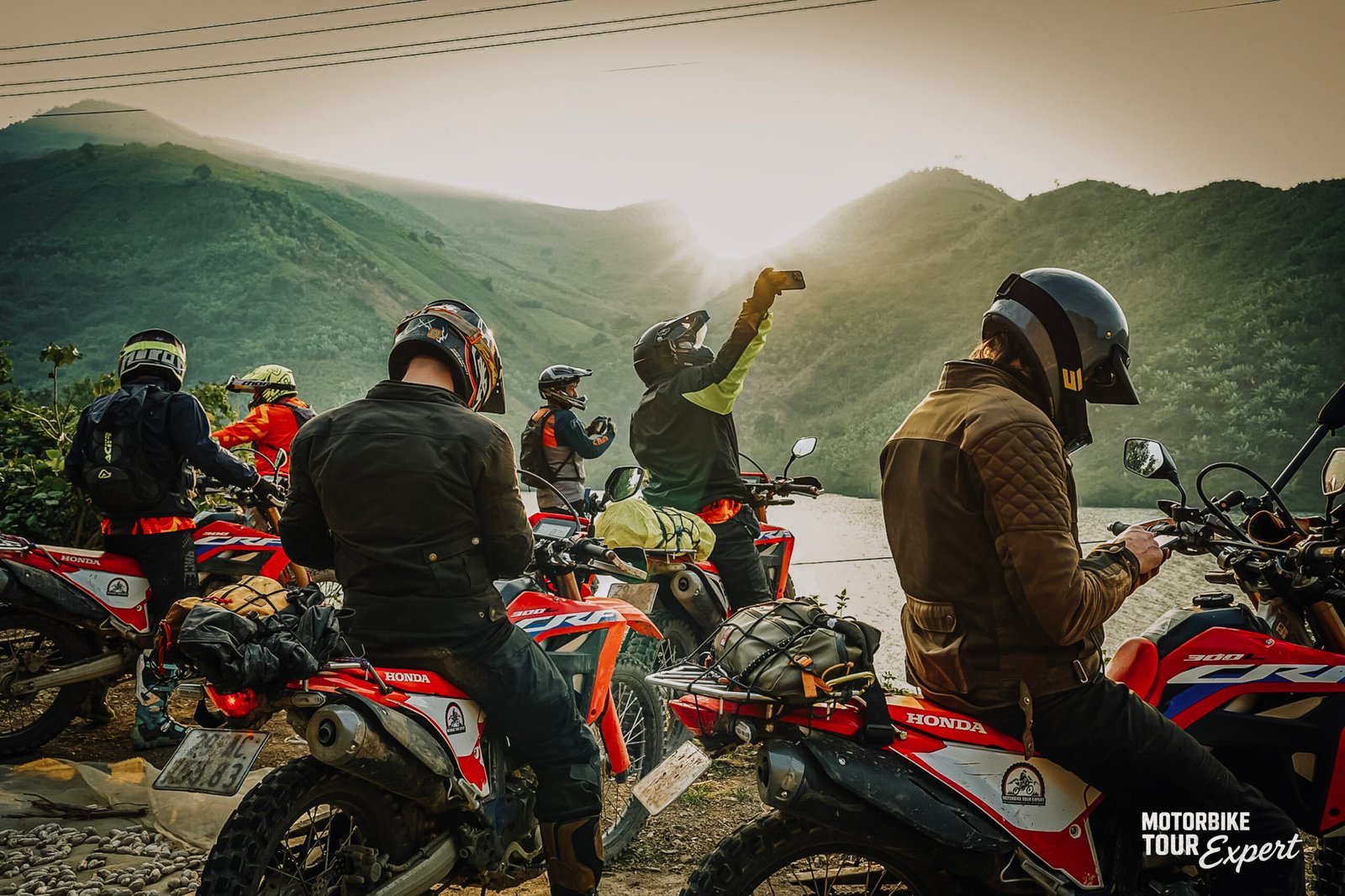 Riders pause during a journey through northern Vietnam. Photo: Vietnam Motorbike Tour Expert